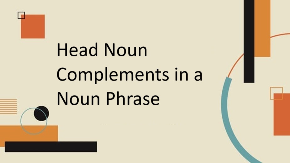 Head Noun Complements in a Noun Phrase